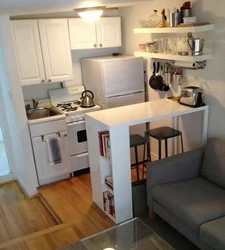 Дизайн мини кухни в студии