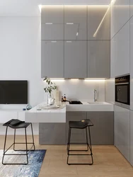 Mini kitchen design in studio