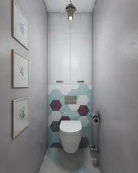 Interior of a toilet with a sink without a bathtub photo
