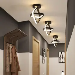 Ceiling lamps for suspended ceilings in the hallway photo