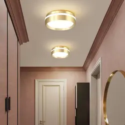 Ceiling lamps for suspended ceilings in the hallway photo