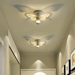 Ceiling lamps for suspended ceilings in the hallway photo
