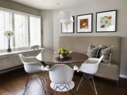 One chair in the kitchen interior photo