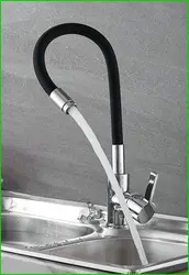 Kitchen faucet with flexible spout photo
