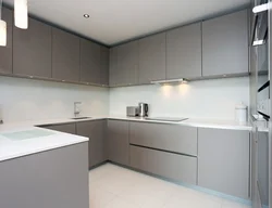 White Plastic Kitchen In The Interior