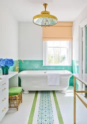 Bathroom in mint color design