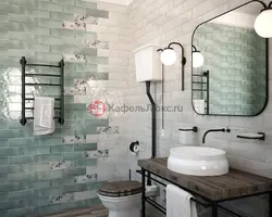 Brick tile bath design