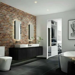 Brick tile bath design