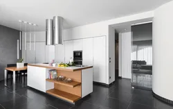 Kitchen With Cylindrical Hood Design