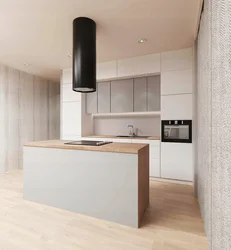 Kitchen with cylindrical hood design
