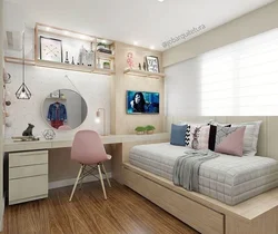 Дизайн небольшой спальни для девочки