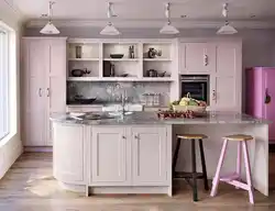 Розово Серая Кухня В Интерьере Фото