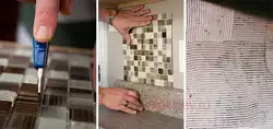 How to lay tiles in the kitchen photo