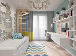 Bedroom Design In A Modern Style For An Inexpensive Children'S Room