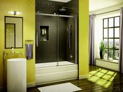 Дизайн ванной с дверцами