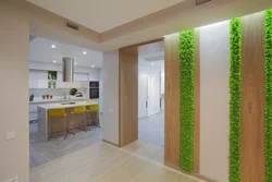 Stabilized moss in the kitchen interior