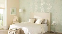 Bedroom interior plain light wallpaper