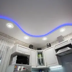 Two-tier ceiling in the kitchen photo