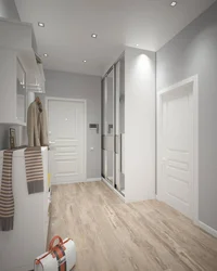 White color of the walls in the hallway photo