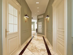White color of the walls in the hallway photo