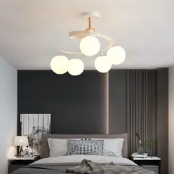 Chandeliers And Lamps In The Bedroom Interior