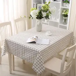 Modern tablecloth on the kitchen table photo