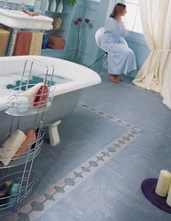 Linoleum in the bathroom design