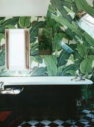 Bathroom palm tree photo