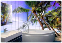 Bathroom Palm Tree Photo