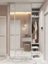 Müasir üslubda fotoşəkil dizaynında kiçik bir koridor üçün kabinetlər