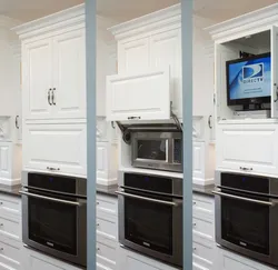 Built-in cabinet pencil case for the kitchen photo