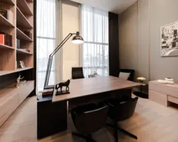 Office design in an apartment in a modern style