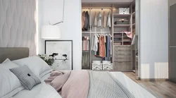 Dressing room in a small bedroom photo