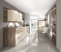 Combination Of Milky Kitchen In The Interior