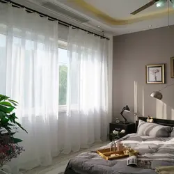 Дызайн штор фота ў маленькай спальні фота