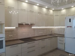 Matte white color in the kitchen interior