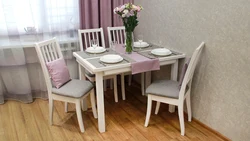 Dining area for kitchen table and chairs photo