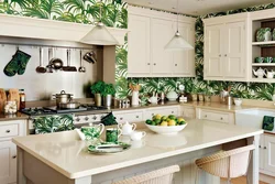Kitchen interior style wallpaper