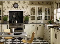 Kitchen interior style wallpaper