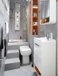 Photo of cabins with a small bathroom
