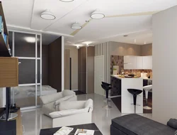 Studio design 40 sq m with kitchen