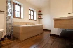 Bathroom design with laminate flooring