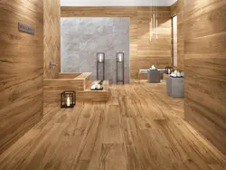 Дизайн ванной с ламинатом на полу