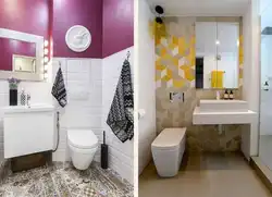 Дизайн ванны раздельно в одном стиле
