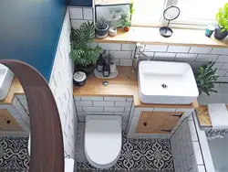 Туалет у малагабарытнай кватэры дызайн фота
