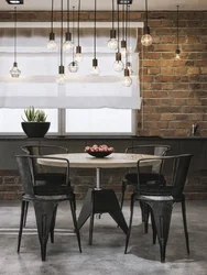 Loft Style Lamps In The Kitchen Interior