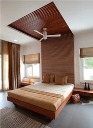 Bedroom interior design with slats