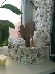 Ракушки в интерьере ванной