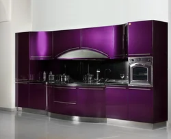 Black And Purple Kitchen Photo