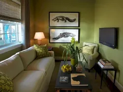 Marsh color in the living room interior